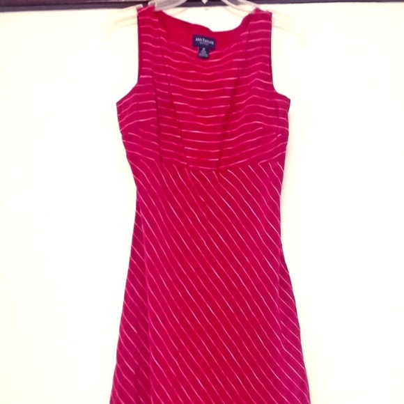 Ann Taylor Dresses & Skirts - ANN TAYLOR Silk Dress Red with Mixed Stripe 8P Ann Taylor Dresses & Skirts - ANN TAYLOR Silk Dress Red with Mixed Stripe 8P